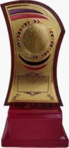 Brown Artificial Flat Printed Plated Wood Sport Trophy Award For Souvenir