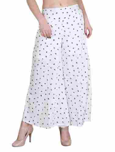 Regular Fit High Waist Printed Cotton Flared Palazzo Pant For Women