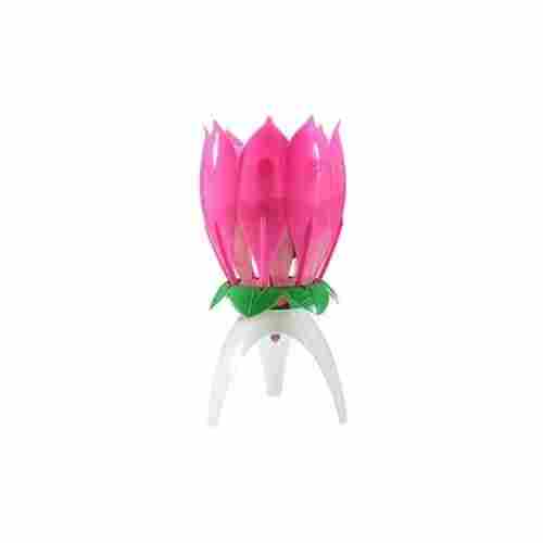 20 Minutes Burn Time Plastic Lotus Musical Candle For Birthday 