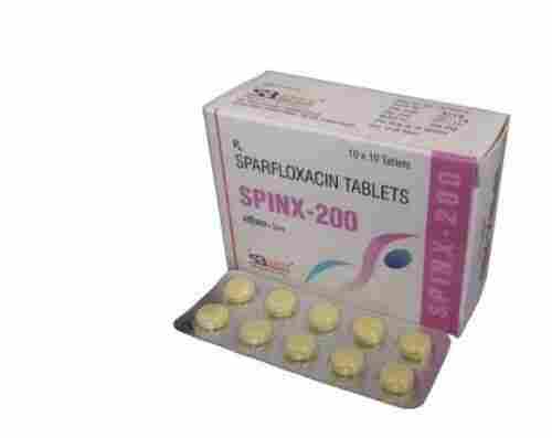 10x10 Strips Spinx 200 Sparfloxacin Tablets For Bacterial Infection