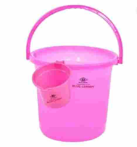 Strong Pink Light Weight Plastic Bucket And Mug