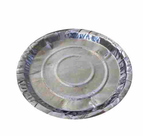 10 Inches Round Lightweight Disposable Plain Silver Foil Paper Plate