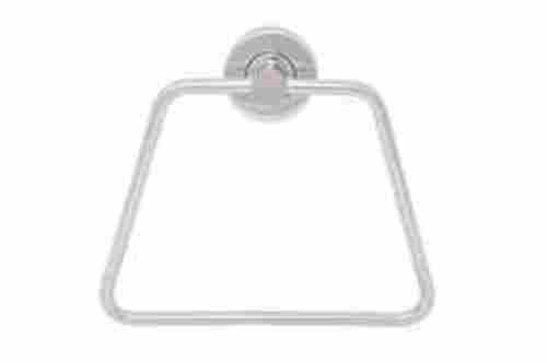 6 Inches Stainless Steel Glossy Rectangular Chrome Bathroom Towel Ring Holder For Daily Use 