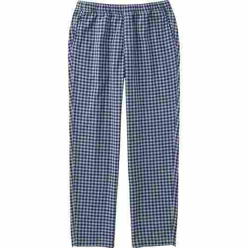 Casual Wear Regular Fit Skin-Friendly Ankle Length Checked Cotton Pajamas For Men