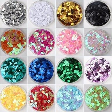 2 Mm Multi Colored Round Plastic Sequins For Textile Industry, Available In Many Colors