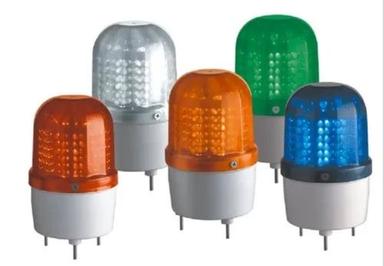 Pvc Simple Unicolor Round 3 Pins Flashing Rotating Light For Industrial Use
