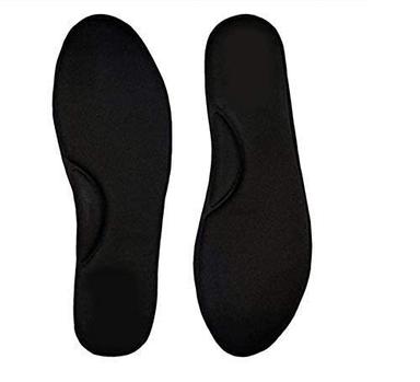 Black Regular Fit Comfortable Flat Plain Rubber Shoe Sole 