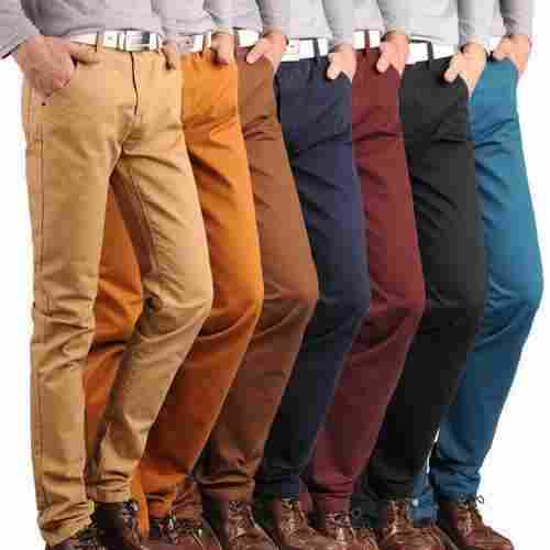 Men 42 Inches Plain Cotton Trouser Pant For Casual Wear