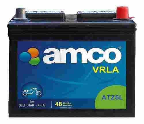 Amco Vrla Atz5l Battery For Self Start Bikes With 48 Months Warranty