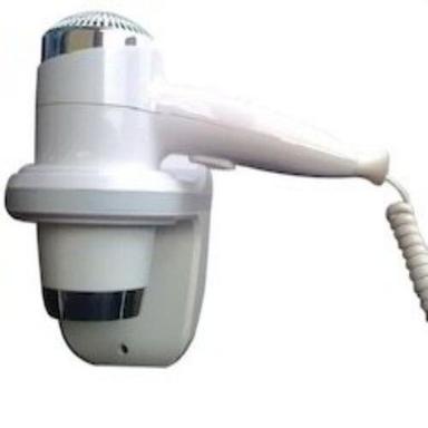 Abs Plastic 1600W Wall Mount Electronic Hair Dryer With Blowing Rate Of 12M/S