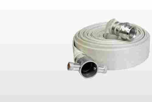 50 Mm White Canvas Hose Pipe With Stainless Steel Nozzle For Industrial