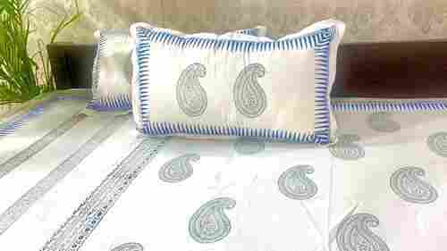 Hand Block Alankaran Design Printed 100% Cotton Double Bedsheet