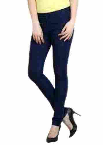 Ladies Formal Wear Slim Fit Blue Plain Denim Jean