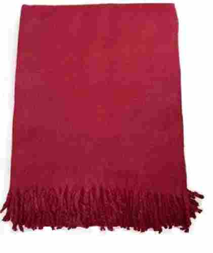 Plain Red Color Woolen Lohi For Women