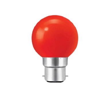 Red 0.5 Watt Round Ceramic Indoor Colored Light Bulb With 20 Lumen
