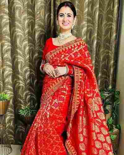 Classic Indian Pure Jari Woven Jacquard Weaving Sarees