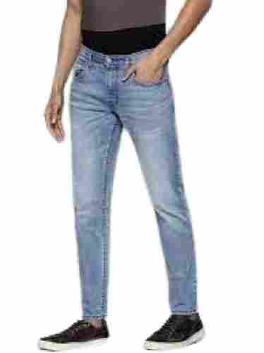 Cotton Regular Fit Straight Style Light Blue Jeans