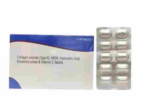 Collagen Peptide Msm Hyaluronic Acid Boswellia Serata And Vitamin C Tablet For Strengthening Bones