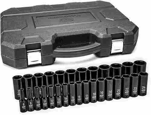 1/2 Inch Drive Size Impact Wrench with Socket Set 