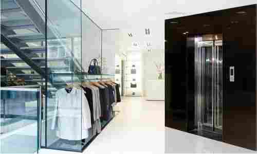 Glass Door Commercial Lift Elevator With Maximum Rise 5-10m