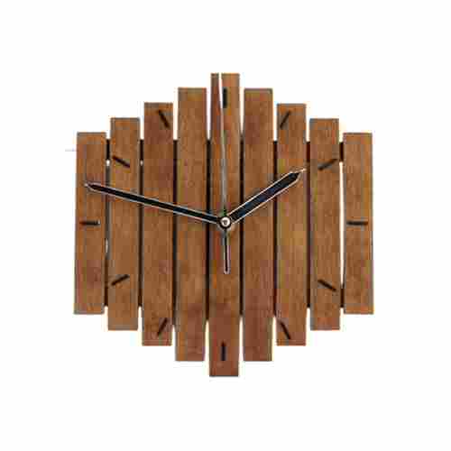 Long Lasting Termite Resistant Polished Surface Rectangular Wall Clock Wooden Watch