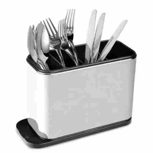 8x10x3 Inch Rectangular Washable Stainless Steel Kitchen Cutlery Basket 