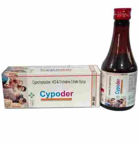 Cypoder Cyproheptadine HCl And Tricholine Citrate Syrup, 200 ML