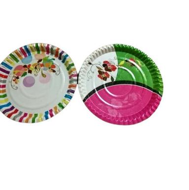 White Disposable 12 Inch Fancy Printed Paper Plate