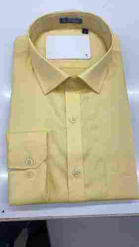 Formal Wear Cream Color Mens Cotton Shirts With Full Sleeves