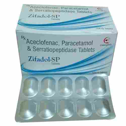 ZIFADOL-SP Aceclofenac Paracetamol And Serratiopeptidase Tablets