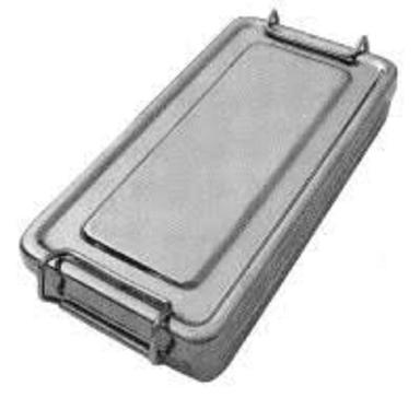 Sliver 8/10 Inch Silver Polished Metal Rectangular Surgical Instrument Box