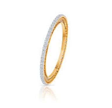 Golden Casual Wear Diamond Cz Studded Gold Plated White Stone Diamond Bangle