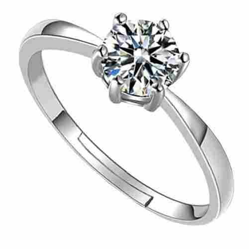 Ladies 925 Sterling Silver Beaded Ring