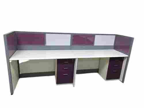 Easy To Clean Handmade PVC Laminated Modern Wooden Modular Two Seater Workstation
