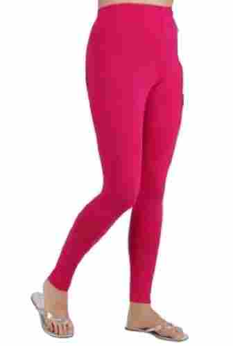 Soft And Comfortable Casual Wear Plain Cotton Leggings For Ladies
