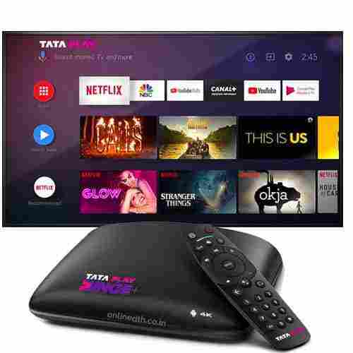 Tata Sky Smart DTH Set Top Box With Remote Control For Home Entertainment
