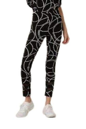 Black Elegant Look Nylon Printed Ladies Pants