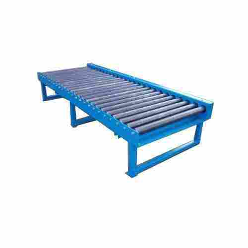 Silver Blue Roller Table Conveyors For Industrial Usage