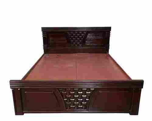 Solid Wood Polished Wooden Double Bed