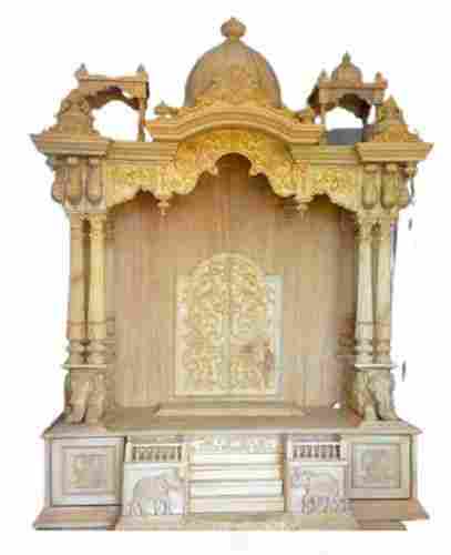 48 X 24 X 60 Inches Solid Wood Polished Wooden Temple
