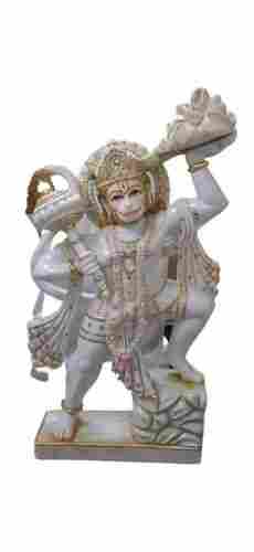 2 Feet Long Durable Polish Finished Marble Hanuman Statue