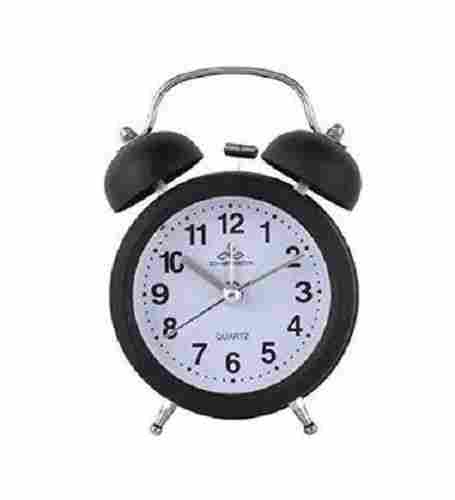 Round Mild Steel And Glass Made Alarm Table Clock