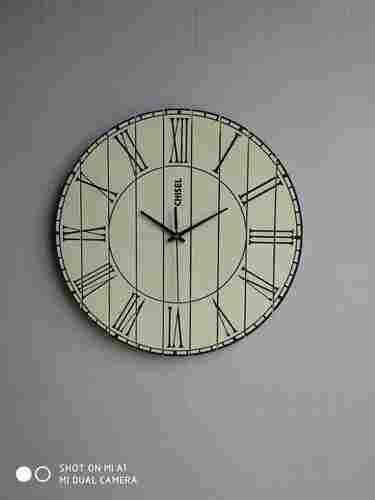 Brown Round Shape Wooden Wall Clock