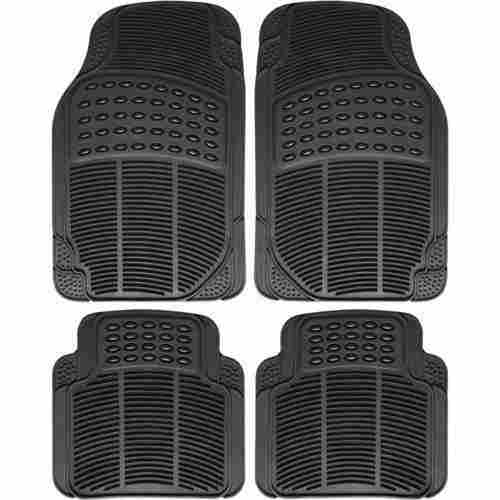 Washable Black PVC Car Floor Mats With Set of 4 Pices