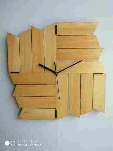 Brown Analog Decorative Square Wooden Wall Clock For Home