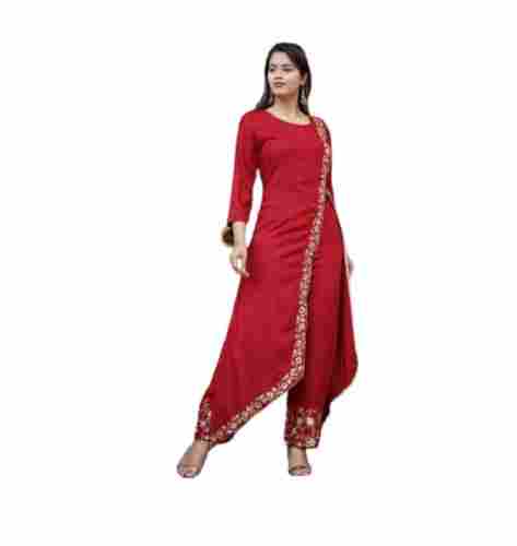 Modern Party Wear Rayon Embroidered Designer Kurti For Ladies