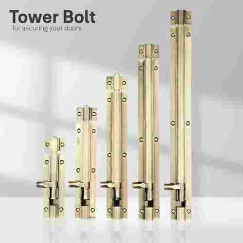 Golden Finish Brass Tower Bolts For Door And Window Fitting