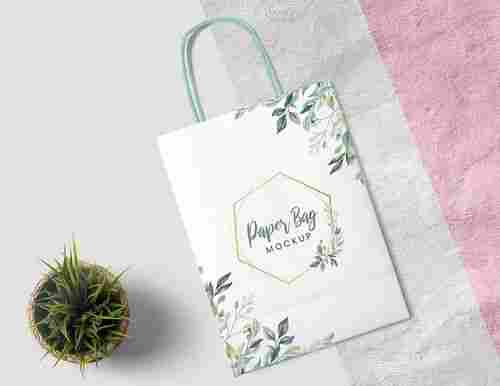 Printed Kraft Paper Bag For Shopping And Gift Packaging Use