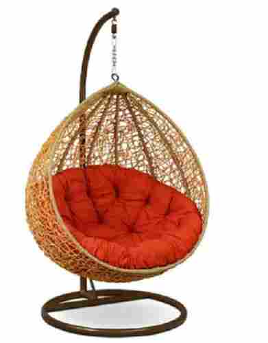 Iron Round Polished Hanging Swing Chair With Stand For Garden