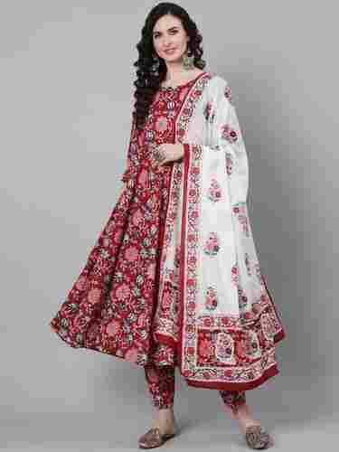 Ladies Designer Plain Cotton Salwar Suit For Casual Wear